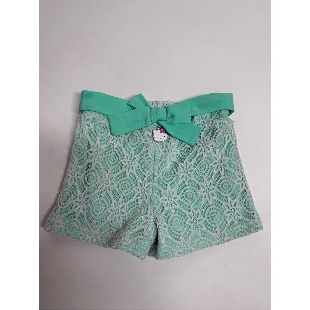 Hello Kitty-Girl's Super Cute Aqua Blue Lace Shorts Storybook Hello Kitty Sz 4T